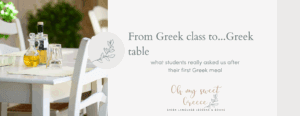 from Greek class to Greek table